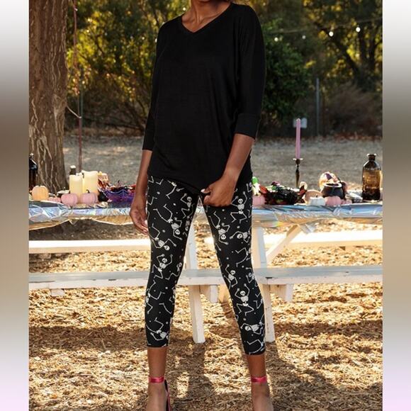 LuLaRoe Buttery Soft Comfort Leggings Size OS 2-10 Greens Rusts Reds Fall Colors - Picture 15 of 16